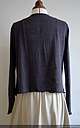 Gilet en maille fine et légère, manches longues et pans asymétriques, gris anthracite, taille 40